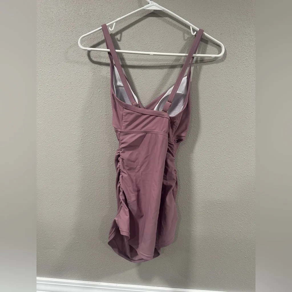 Pinkblush Mauve Maternity Swim Top - Image 3