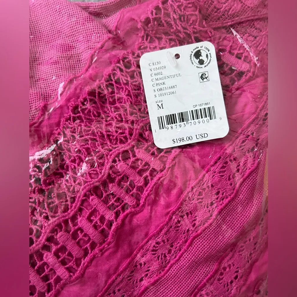 NWT free people Eleanor’s magentiful Barbie pink skirt set sz medium bandana top - Image 3