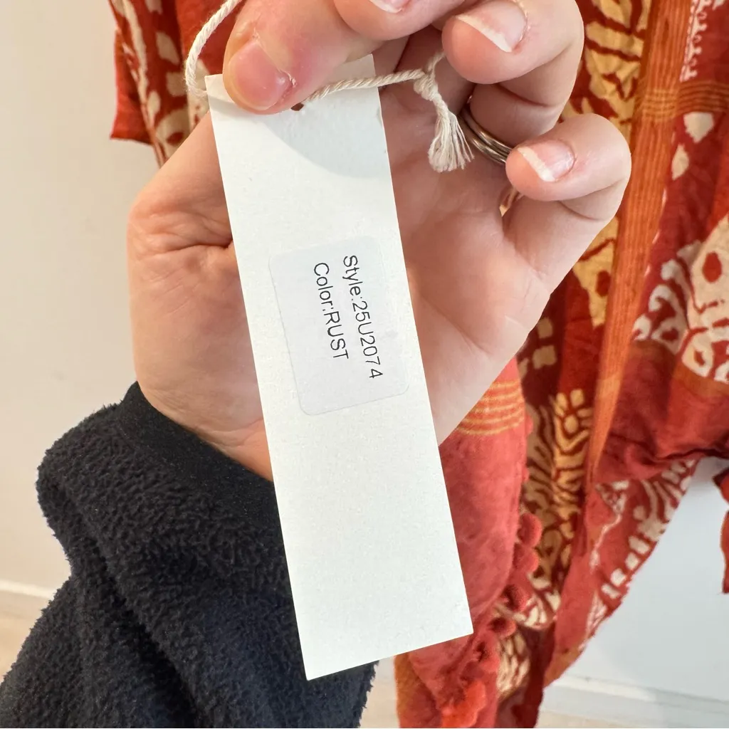 NWT Macchia di Ruggine Rust Longline Kimono Orange Size undefined - Image 5