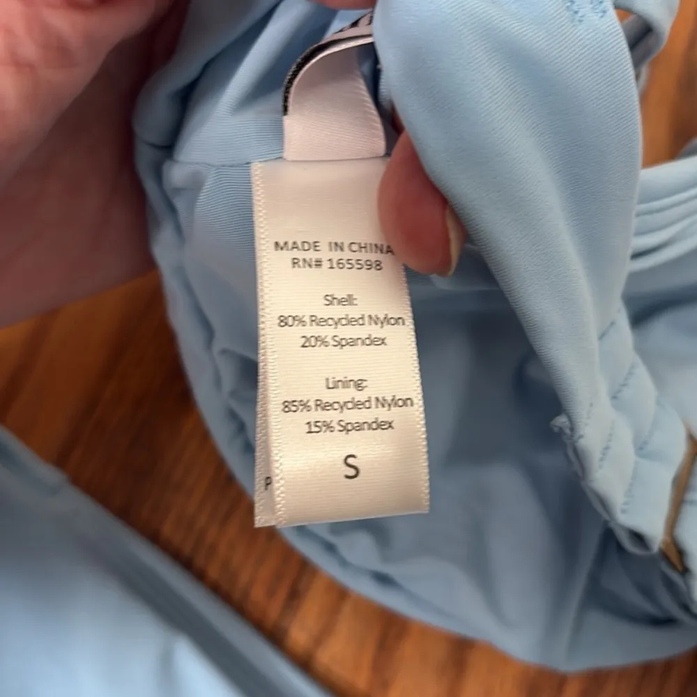 Andie Bikini Set Santorini Top High Rise Bottom Sky Blue size small NWT - Image 7