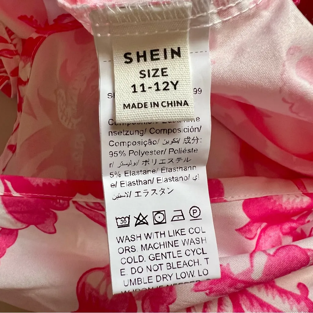 SHEIN Pink and White Floral Halter Jumpsuit - Image 4