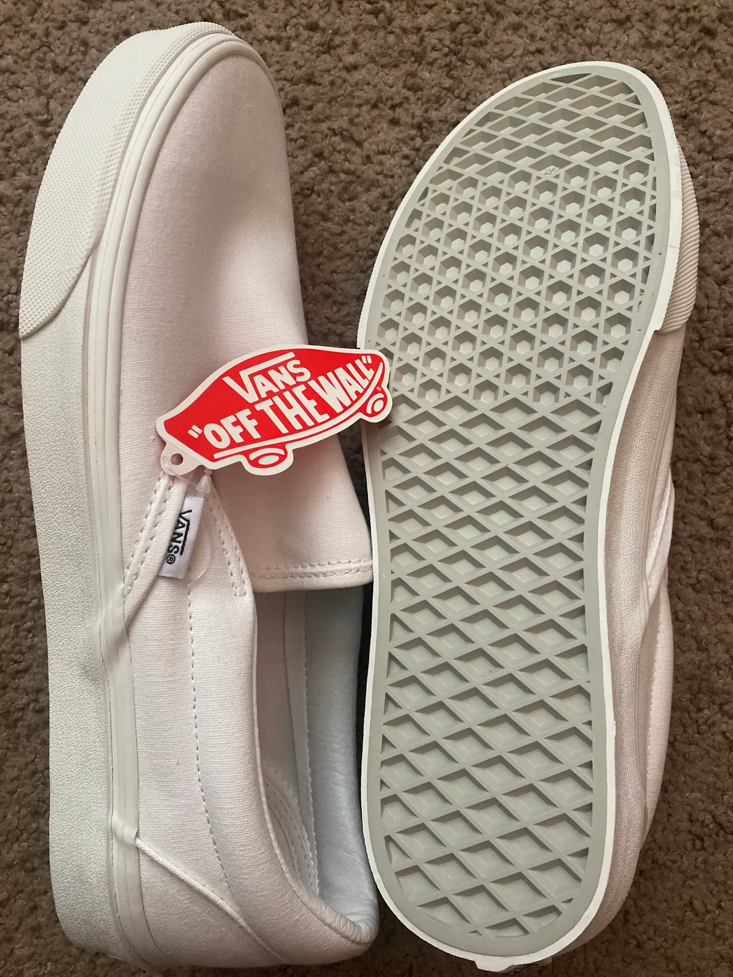 Vans White Slip on - Image 3