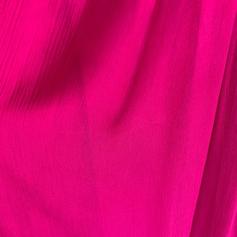 Badgley Mischka Collection Magenta Fluorescent Chiffon Strapless Gown 10 - Image 15
