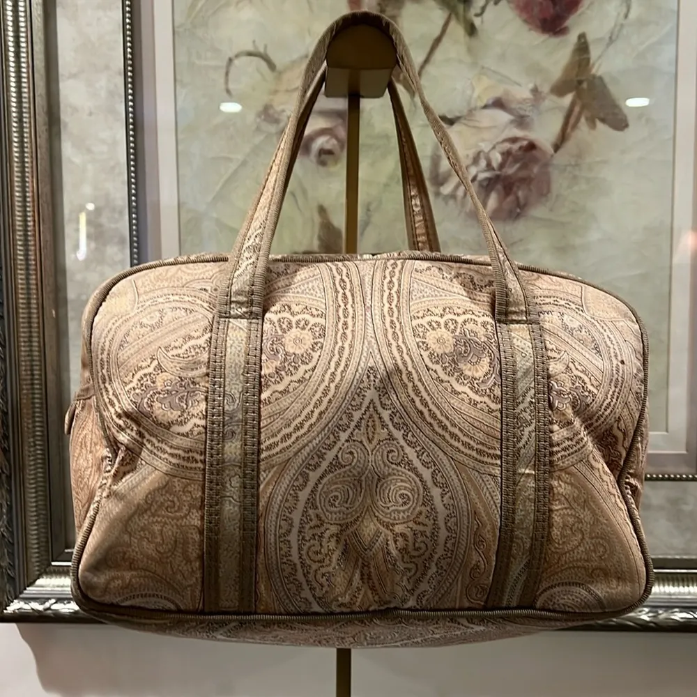 Etro Paisley Shoulder Bag Profumi EUC Brown - Image 9