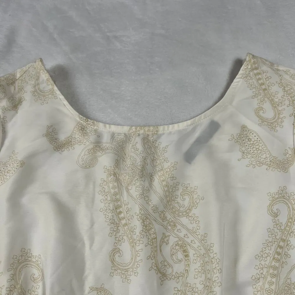 City Halo Paisley Print Playsuit Romper Size Medium Boho Festival Colorful Party Green - Image 5