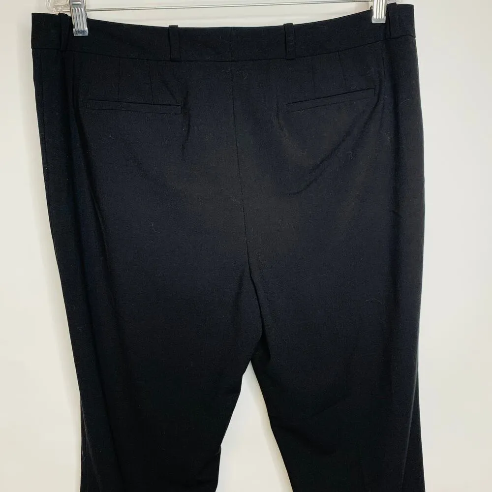 Calvin Klein Black Flat Front Trousers Sz 14 - Image 5