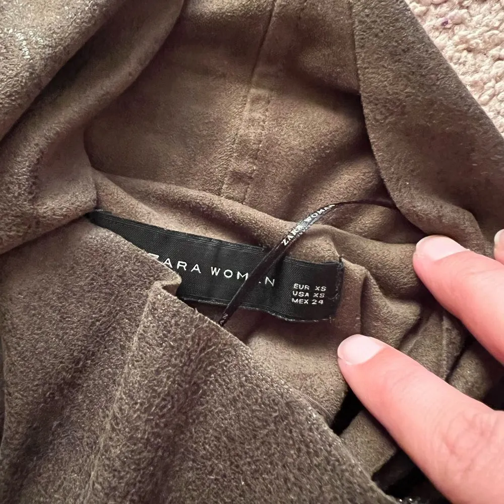 Zara xs asymmetrical zip jacket - Image 6