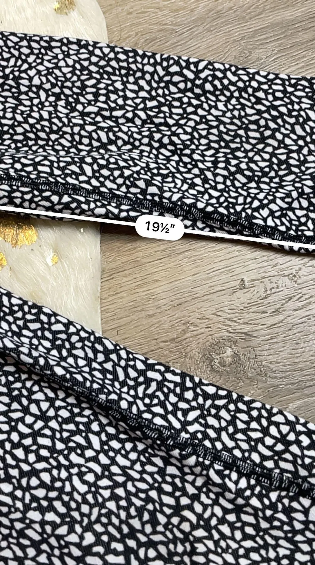 Black And White Crop Cotton Leggings - Image 6