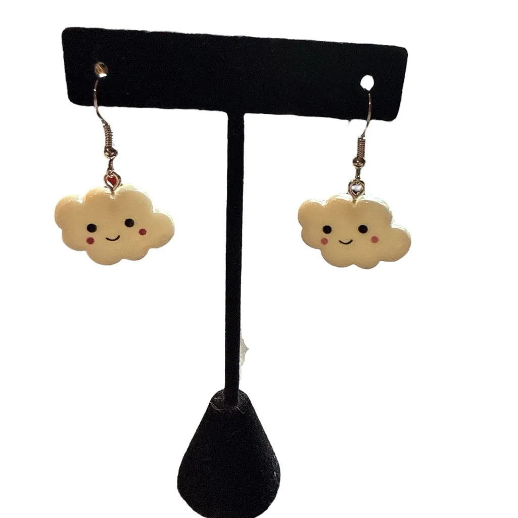 3/$20 Adorable Smiling Cloud Dangle Earrings - Image 3
