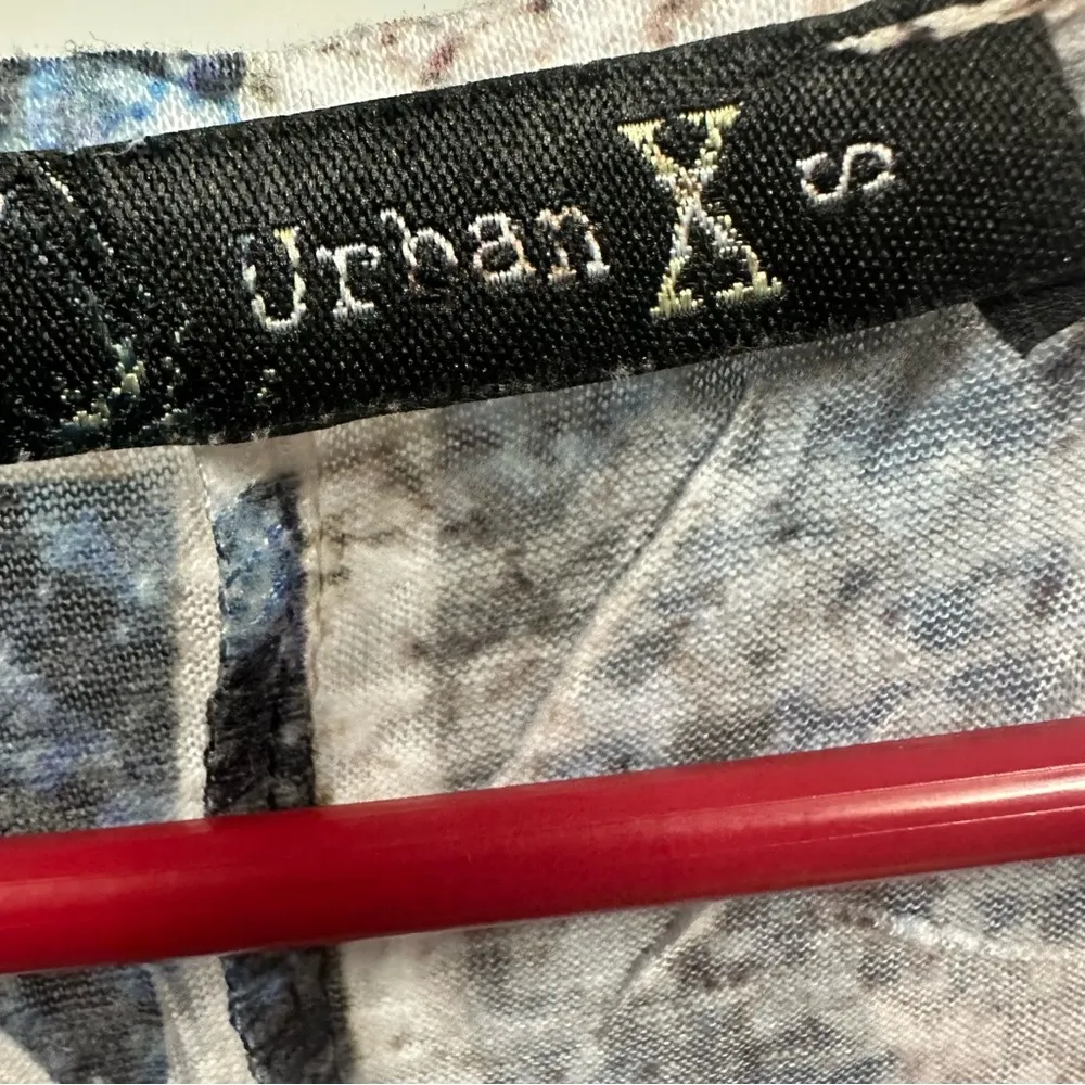 Urban X American Flag Sleeveless High Low Tunic Tank Top Cotton Blend Womens S Blue - Image 7