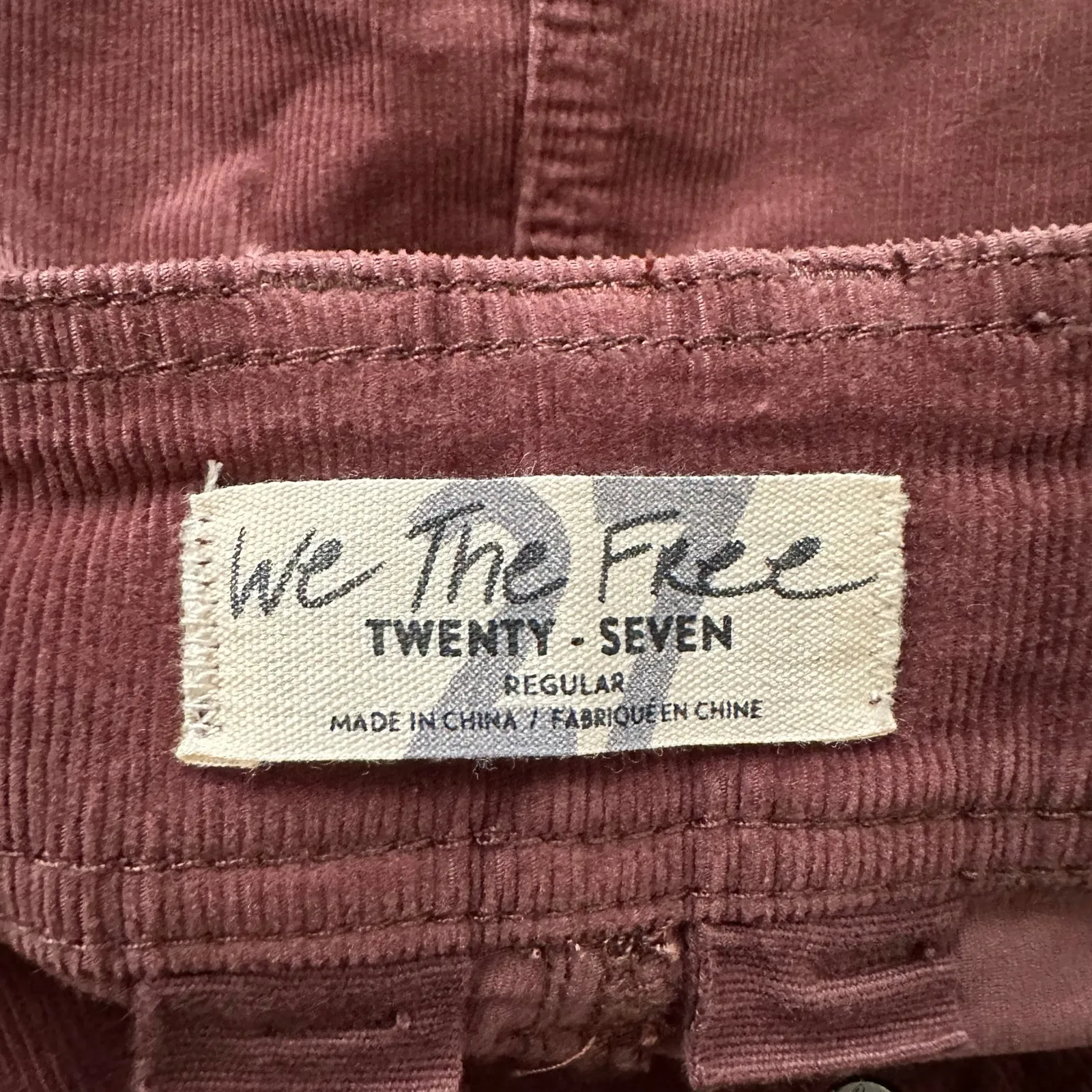 We the Free (Free People) brown corduroy mini skirt size 27 - Image 4