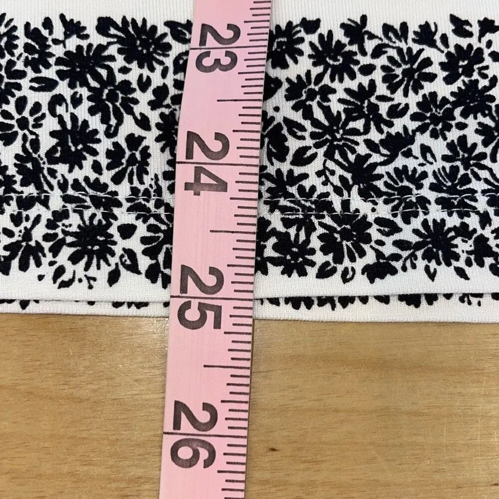 J. Jill Wearever Collection Cap Sleeve Raglan Soft Women's Size XLarge Black Flo - Image 7