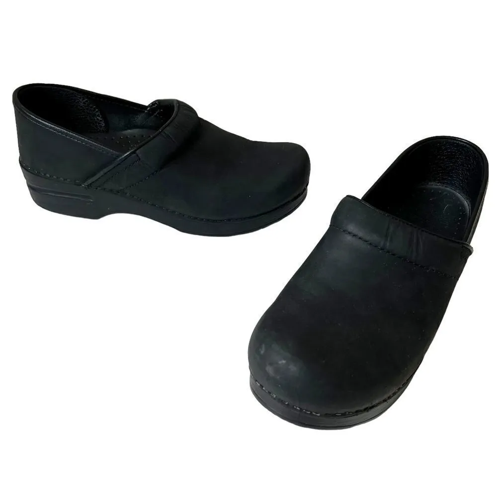 Dansko Professional Black Oiled Clogs - Image 12
