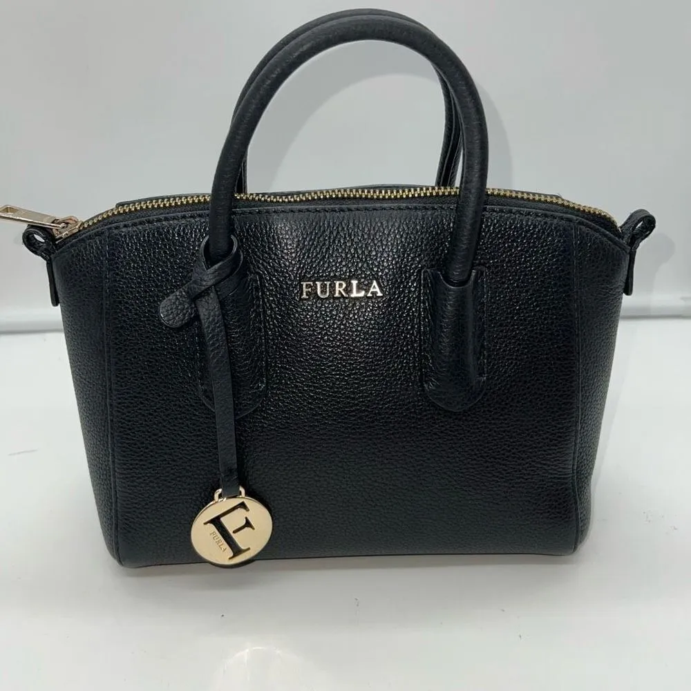 Furla Leather Top Zip Medium Tessa Handbag - Image 6