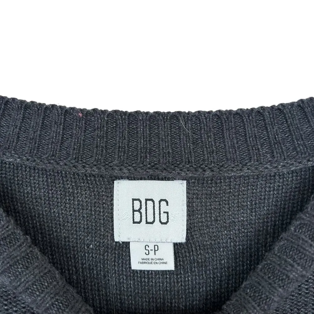 BDG Urban Outfitters Gray Balloon Sleeve Knit Sweater Sz S - Image 2