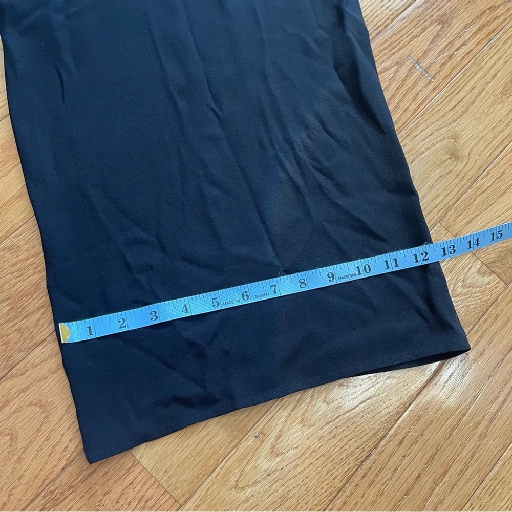 Eileen Fisher Silk Georgette Crepe Black Wide-Leg Pant, Beach, Ankle Length M - Image 9