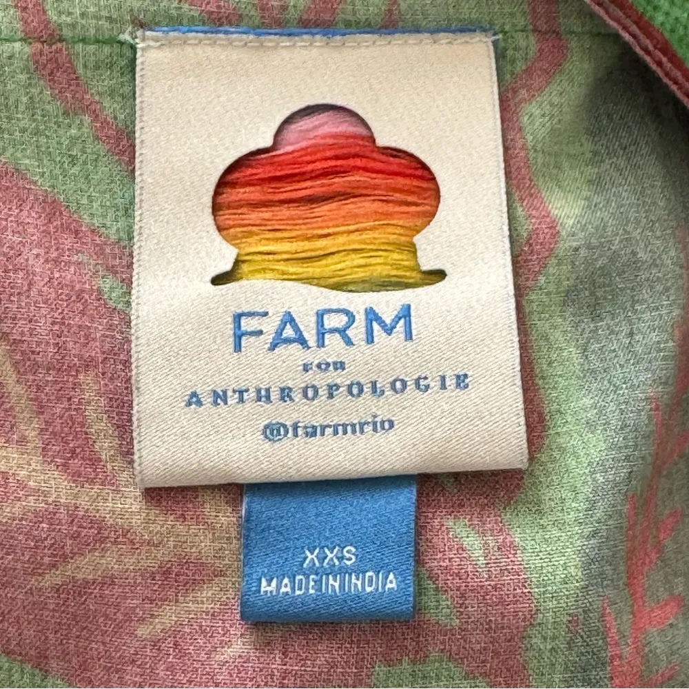 Farm x Anthropologie Flutter Sleeve Wrap Maxi Dress Size XXS - Image 8