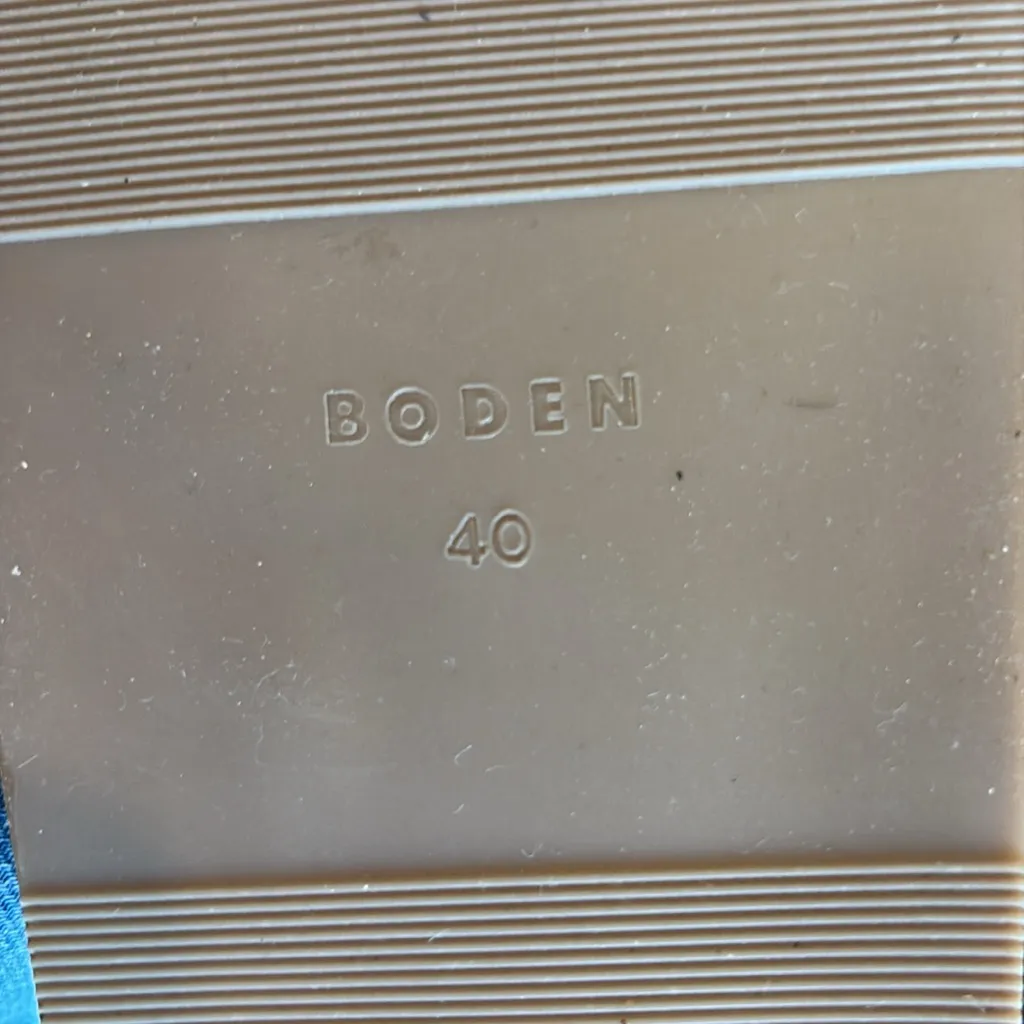 Boden Cross Strap Slider Leather Sandals Navy Blue Size 8.5 - Image 6