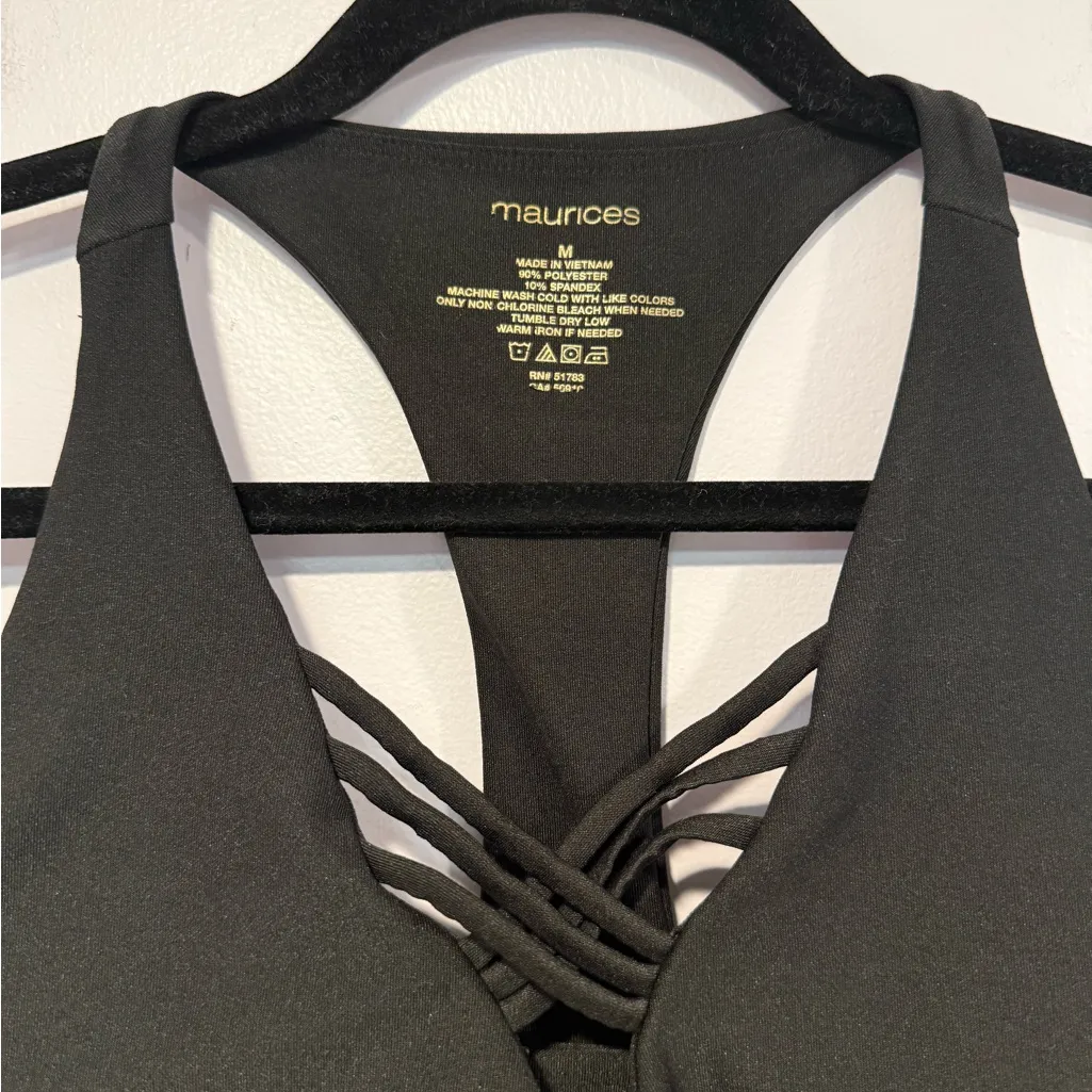 Maurice’s black strappy yoga‎ bra - Image 2