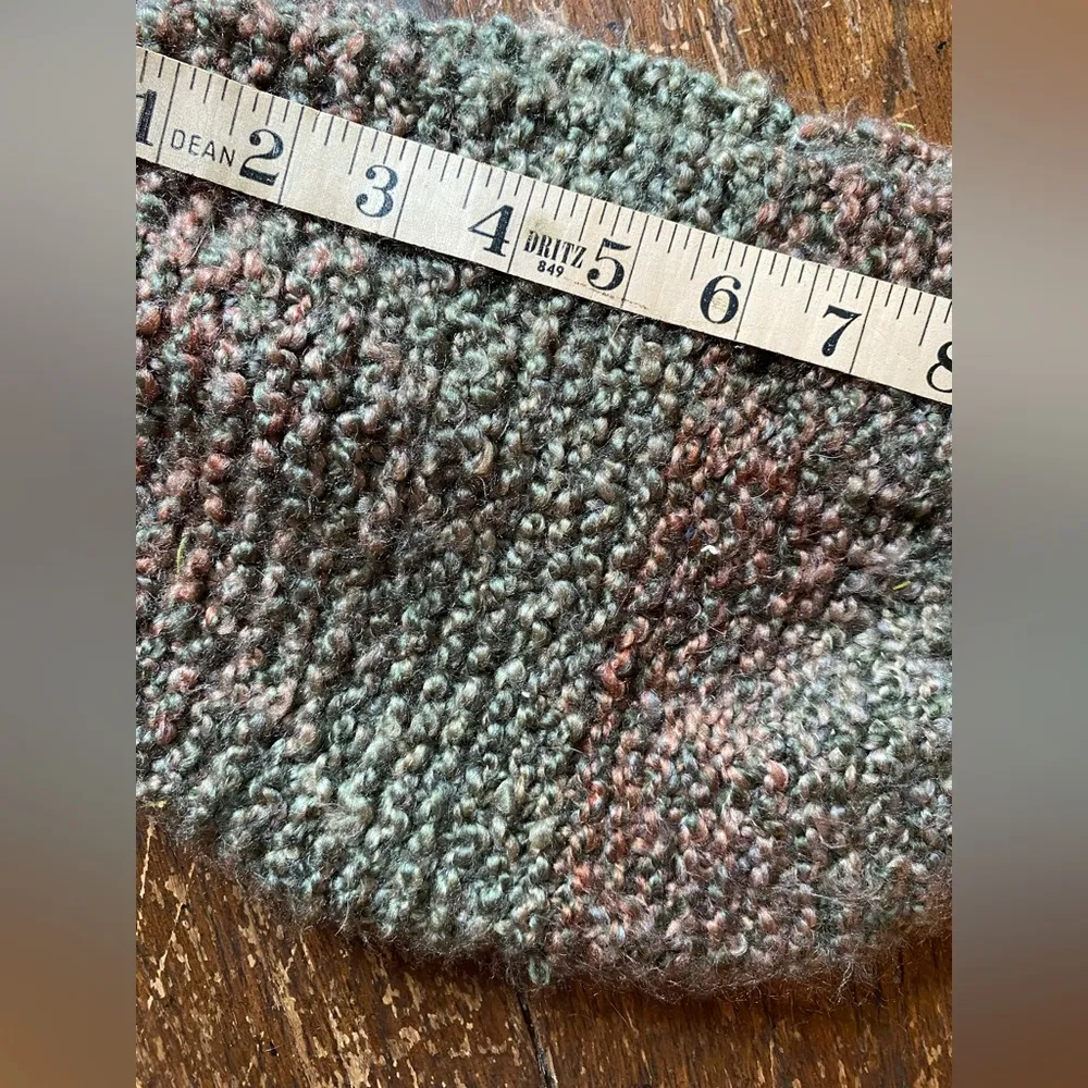 Handmade Multicolor Knit Shoulder Bag Green - Image 4