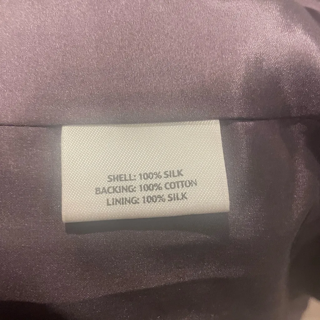 Eileen Fisher Silk Quilted Jacket Lined Size M Medium Purple Plum - Image 4