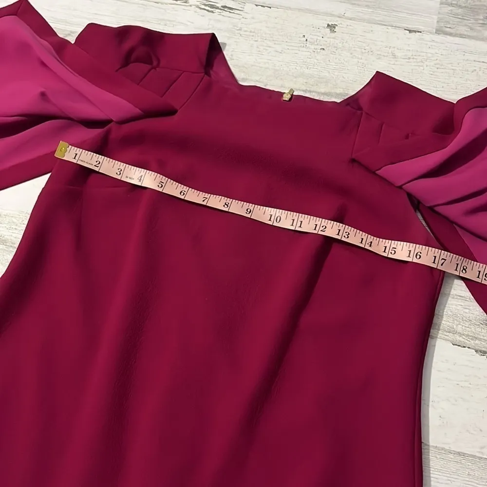 Trina Turk Fuchsia Cape short sleeve dress size 6 - Image 7