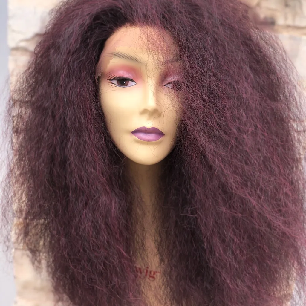 BIG HAIR DONT CARE WIG WINE BURGUNDY - Image 2