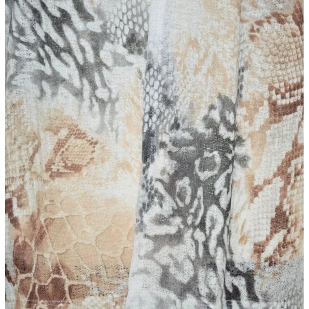 Alfred Dunner Ladies Sheer Lightweight Open Cardigan Size M Mixed Animal Prints - Image 5