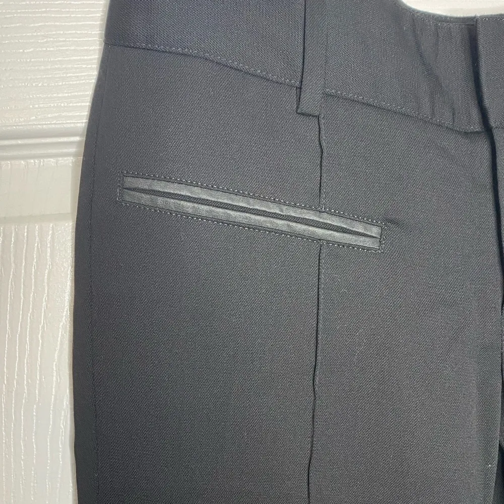 HELMUT LANG Wool blend black straight leg cropped dress pants size 2 - Image 4