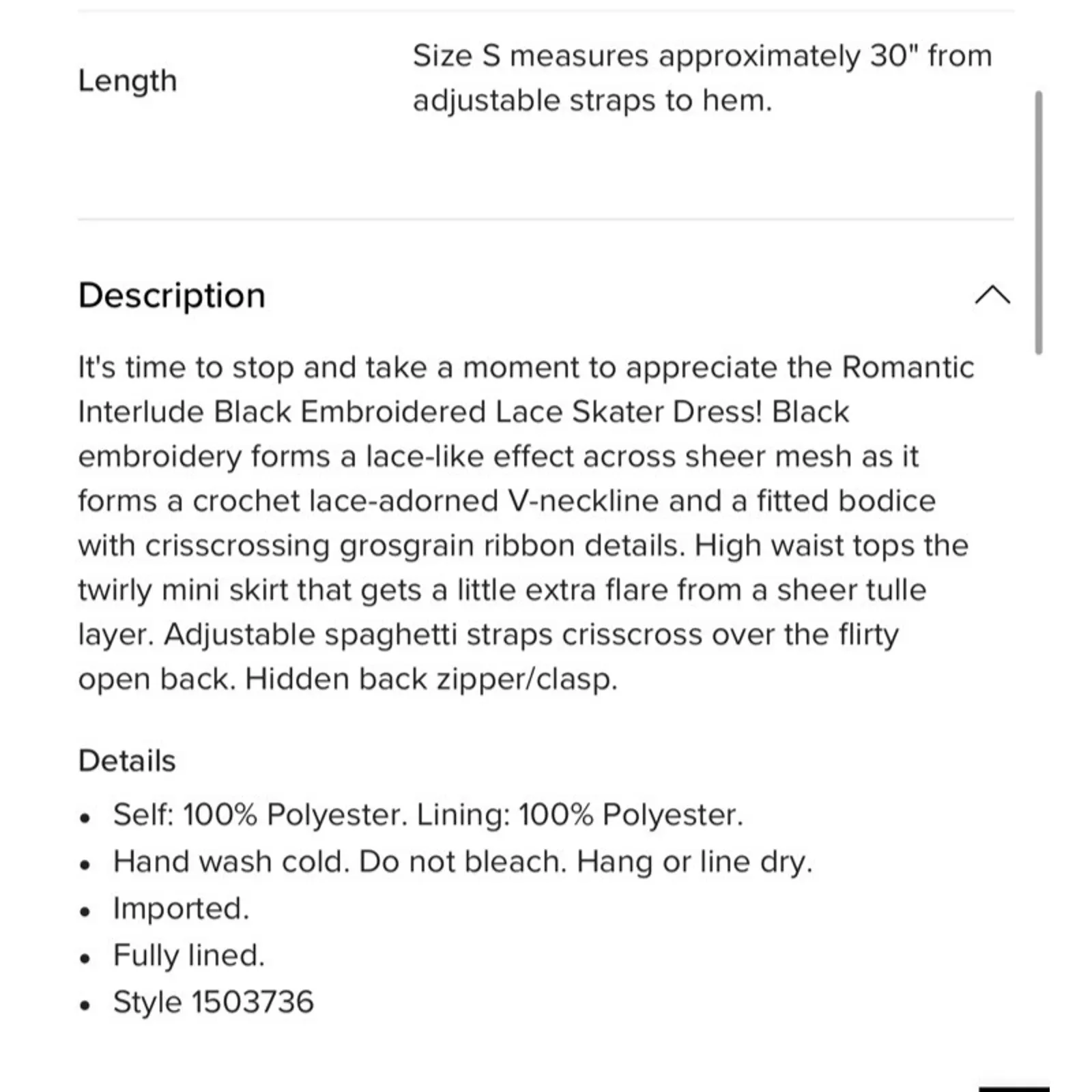 NEW Maniju Lulus Romantic Interlude Black Embroidered Lace Skater Dress Medium - Image 15