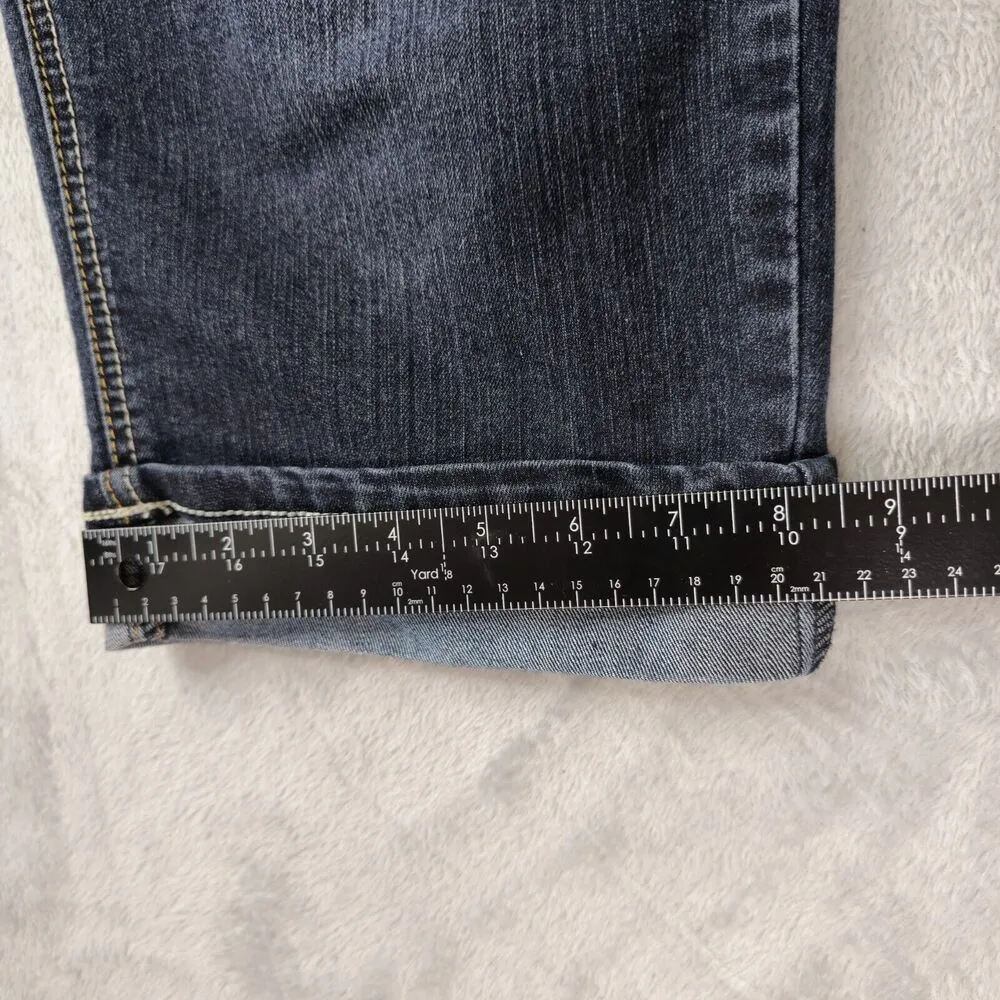 Cato Premium Jeans Capris Womens 16 Mid Rise Cuffed Denim Blue Flap Pocket - Image 10