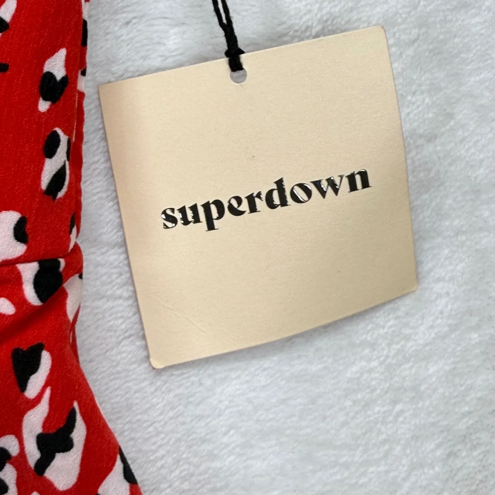 Revolve Superdown Red Brianna Mini Dress Lace Trim Party Cocktail‎ Dress Medium - Image 4