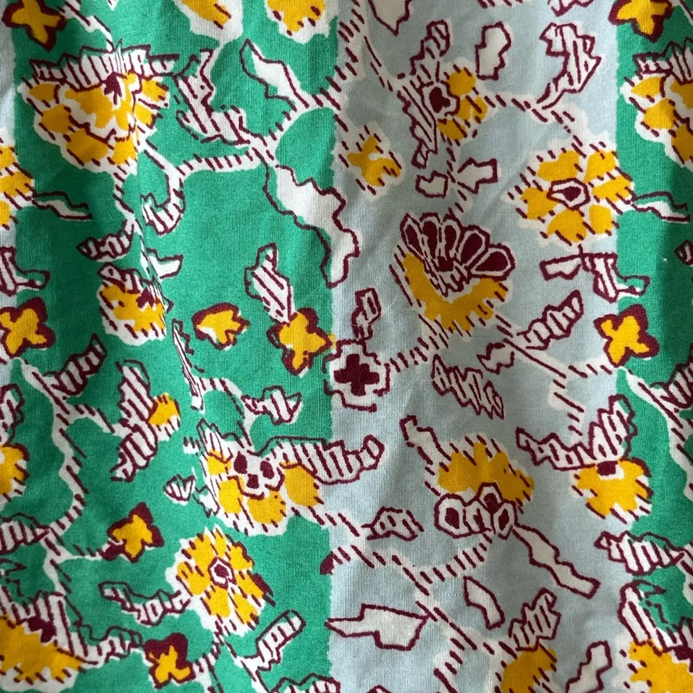 Rhode Target size extra large floral tired skirt festival office maxi midi work Green - Image 4