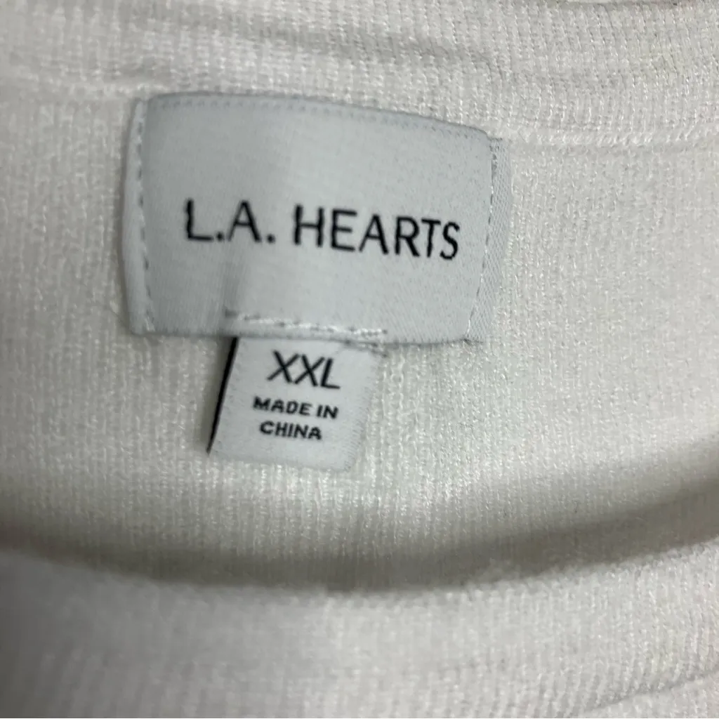 L.A. Hearts downtown white soft tank‎ top women’s size XL modern new with tags - Image 5