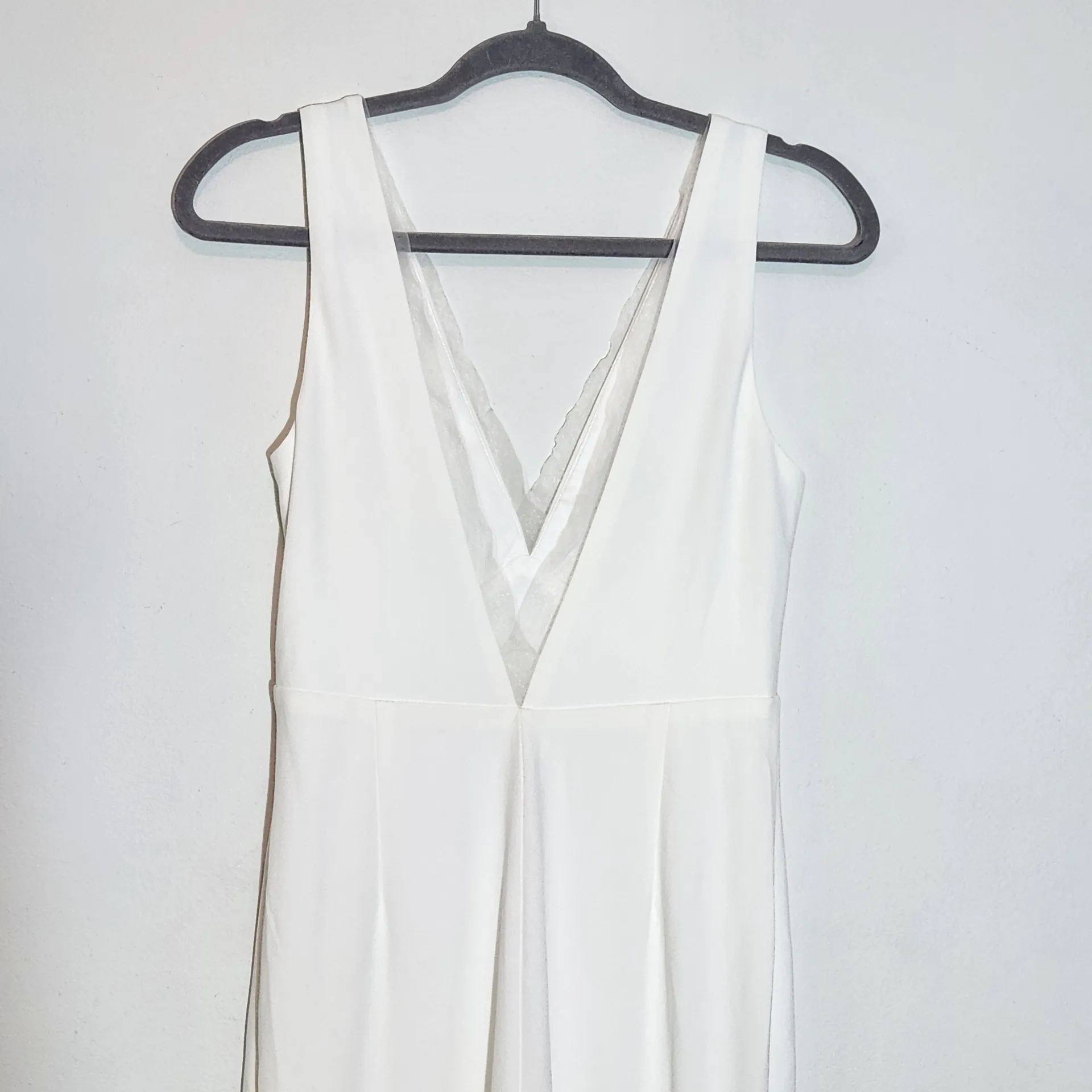 Lulus White Mermaid Sleeveless Simple Wedding Dress NWT Size Small - Image 7
