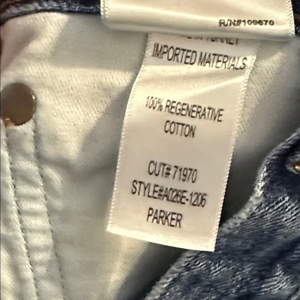 AGOLDE Parker Vintage Cut-Off Denim Shorts in‎ Swampmeet Dark Size 31 - Image 9