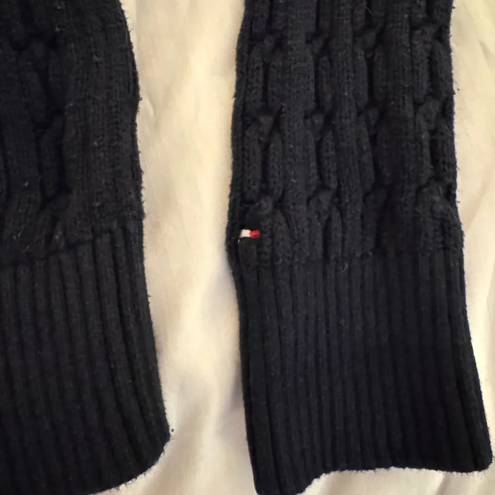 Tommy Hilfiger Navy Cable Knit Stripe Sweater Preppy Old Money Size M - Image 3