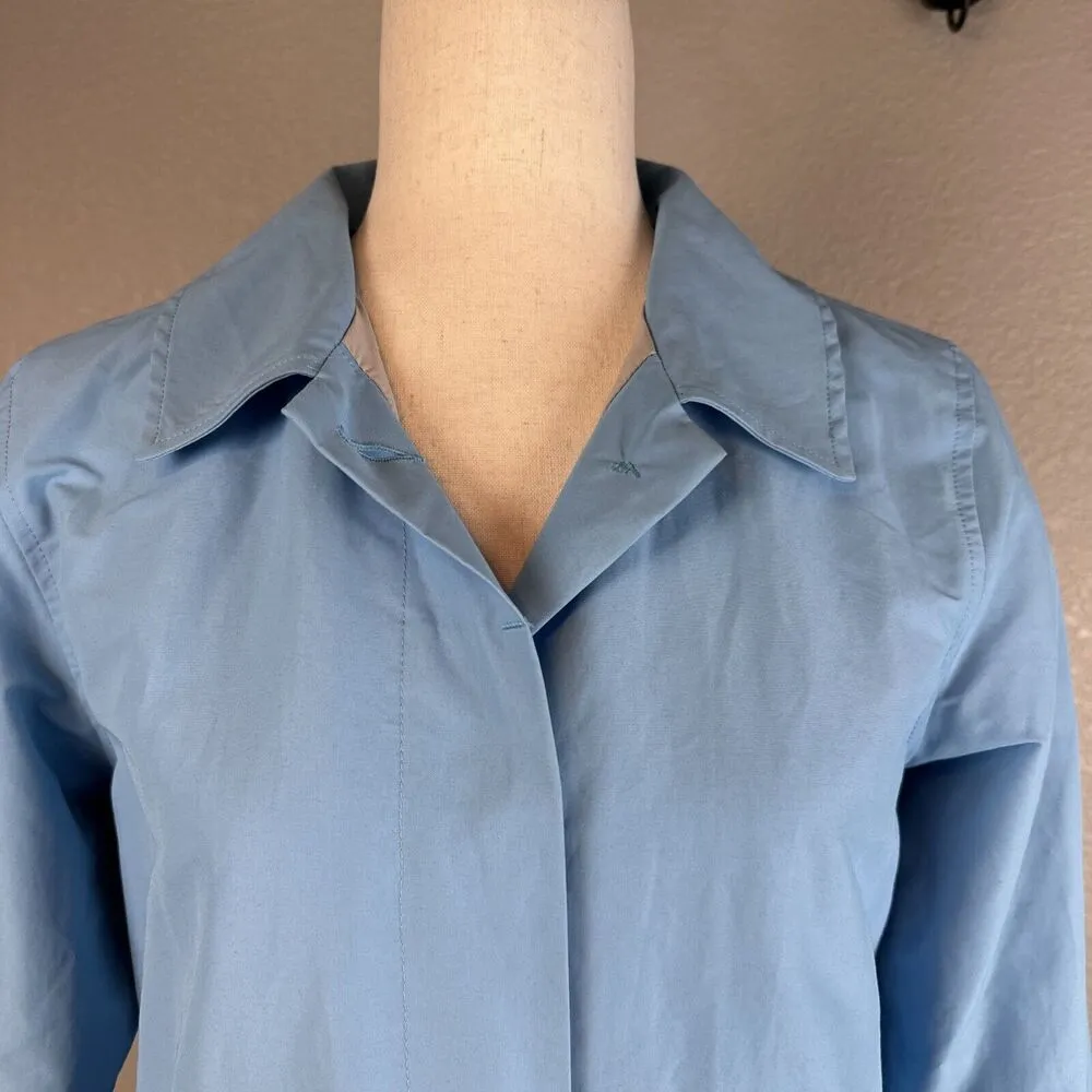 Herschel Supply Co. Womens Mac Coat Size M Rain Trench Alaskan Blue - Image 2