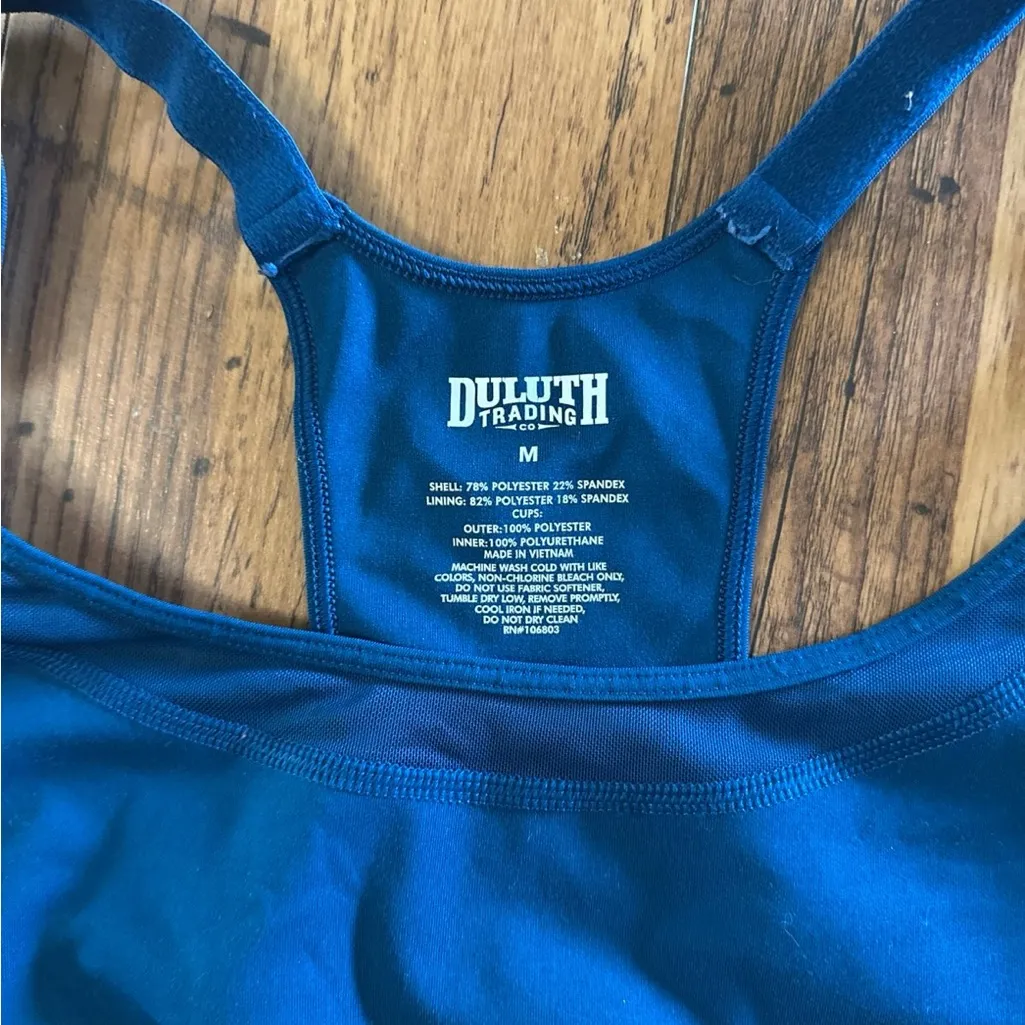 Duluth Trading Co Women's Blue Sports Bra Size M - Image 2