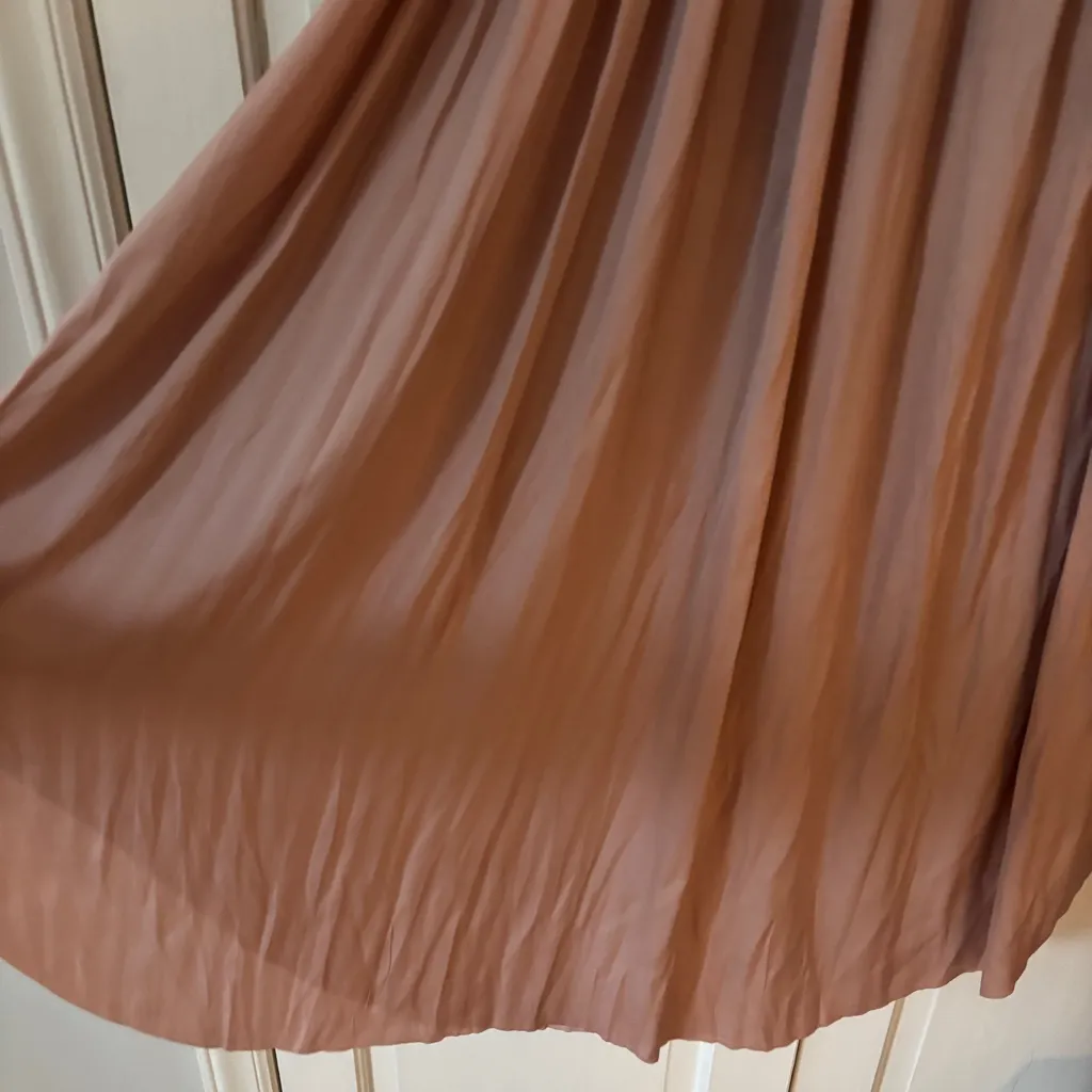 Ulla Johnson Jade Dress Blush Rose Pink Size 4 One Shoulder Pleated Gown Flowy - Image 6