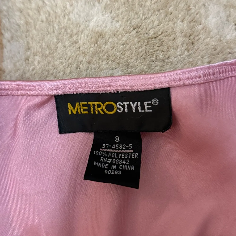 Metrostyle vintage Y2K light pink sequin lace slip dress women’s size 8 Size L - Image 7