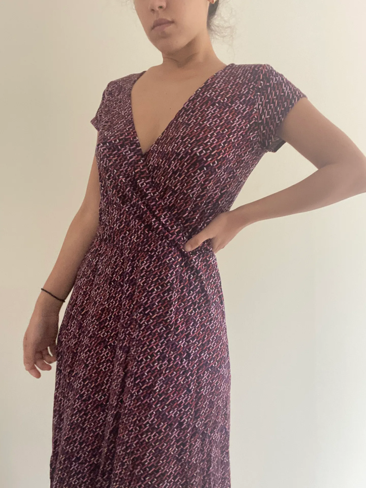 New York & Co. Pink And Black Chain Print Dress  - Image 7