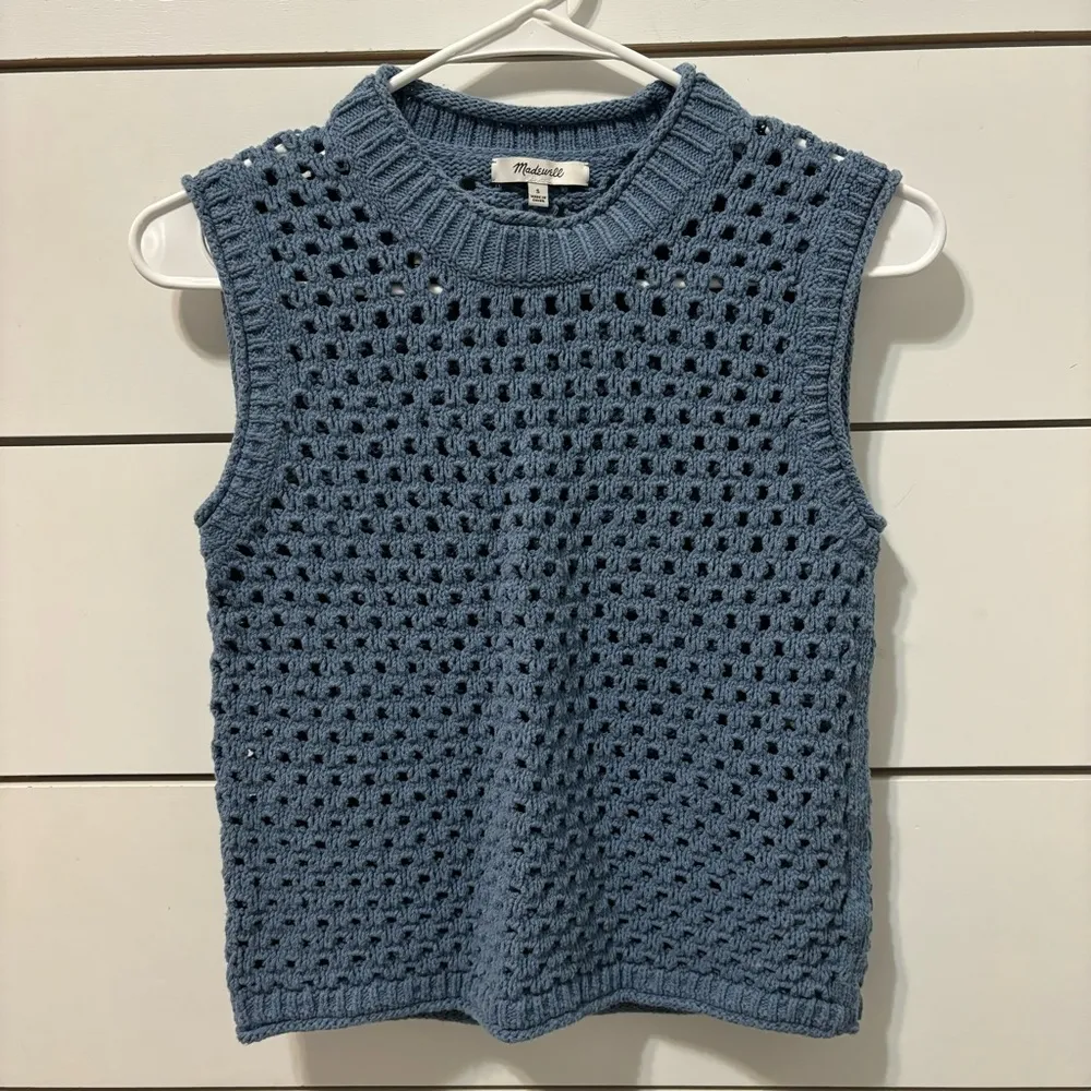 Madewell Open-Stitch Crop Sweater Vest - Image 2