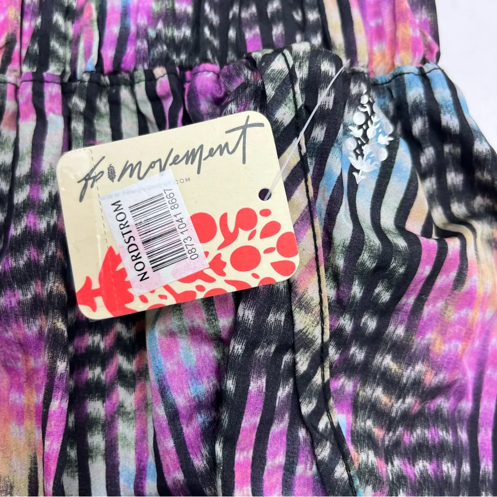 FREE PEOPLE FP Movement The Way Home Short Euphoria Print Womens Size‎ Small NEW Black - Image 4