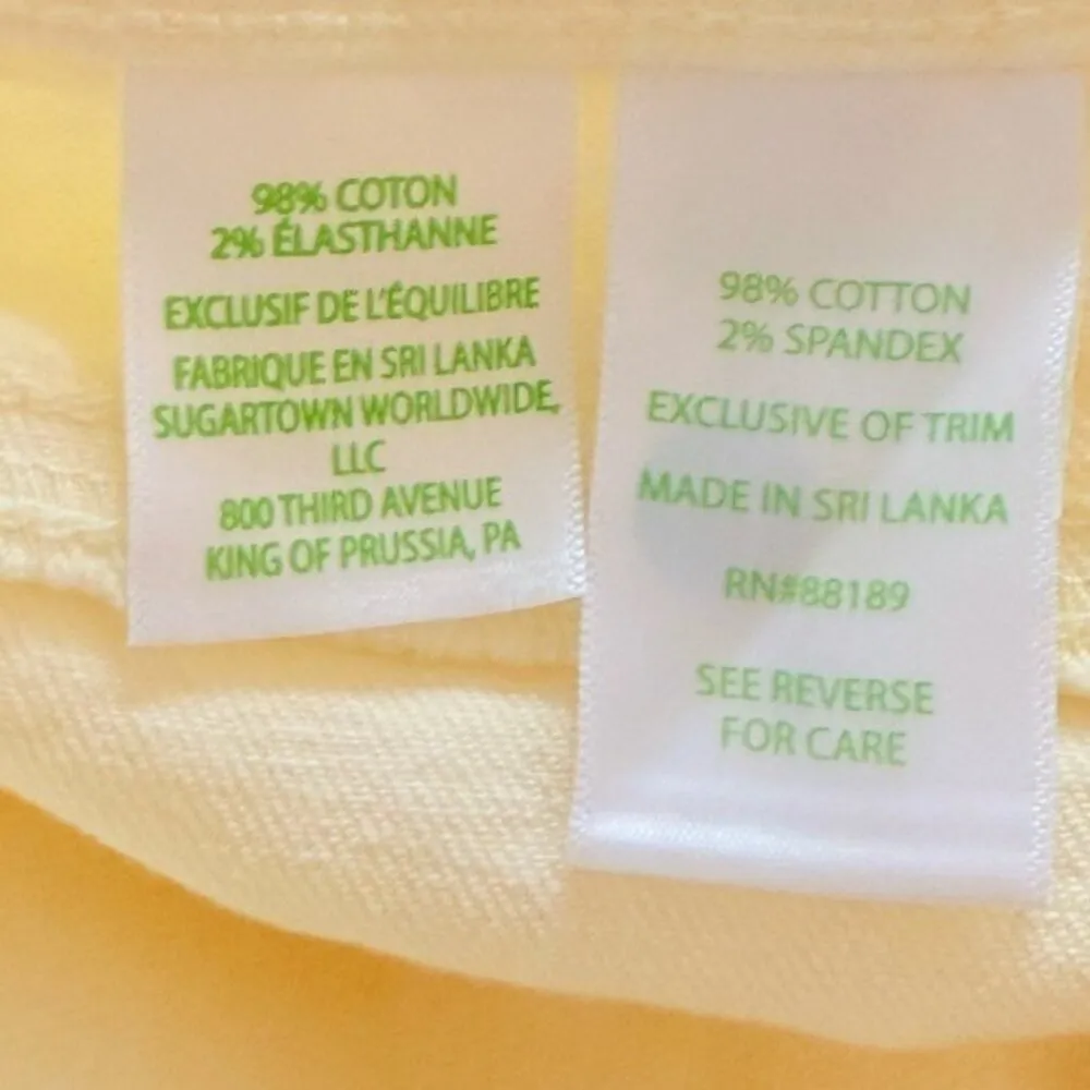 LILLY PULITZER South Ocean Jeans High Rise Cropped Lemon Meringue Size 14 NEW - Image 10