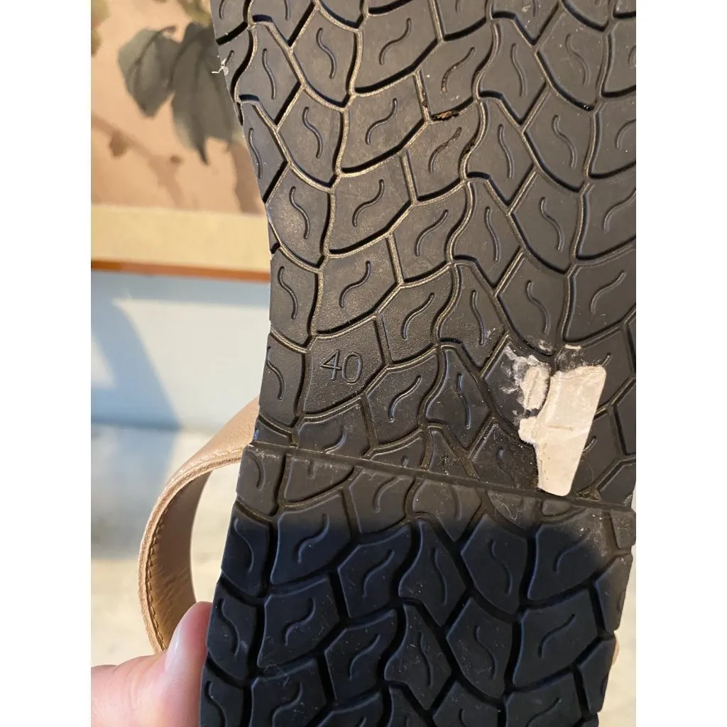 Lola De Menorca Shoes Womens Size 40 Zebra Print Leather Slingback Spain Sandals Black - Image 7