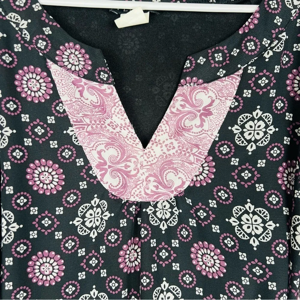 Venus‎ Woman Small Size 4 Midi Dress Floral Print Ruffle Hem Boho Cottage - Image 14