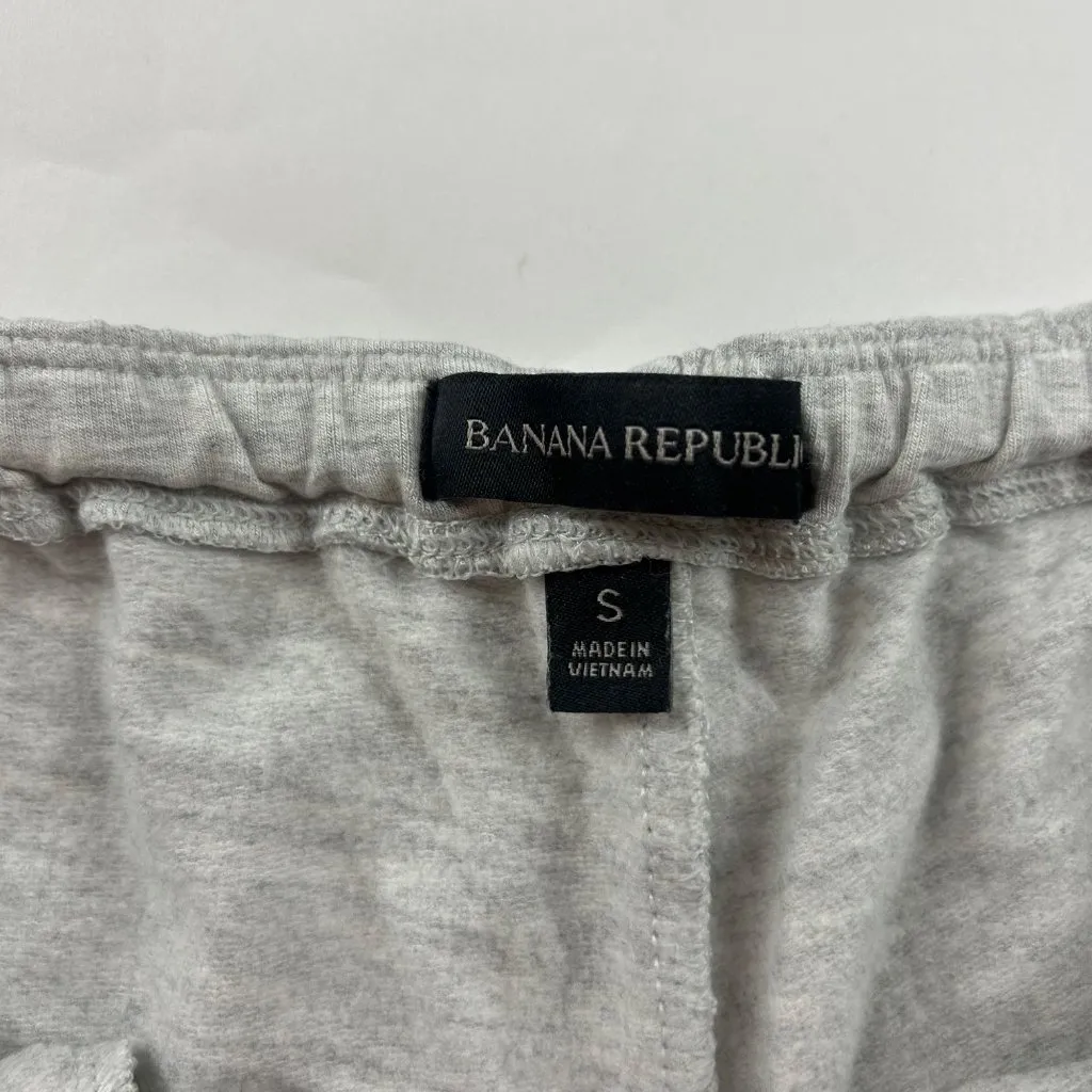 Banana Republic Light Gray Heathered Jersey Knit Wide Leg Lounge Pant S - Image 4