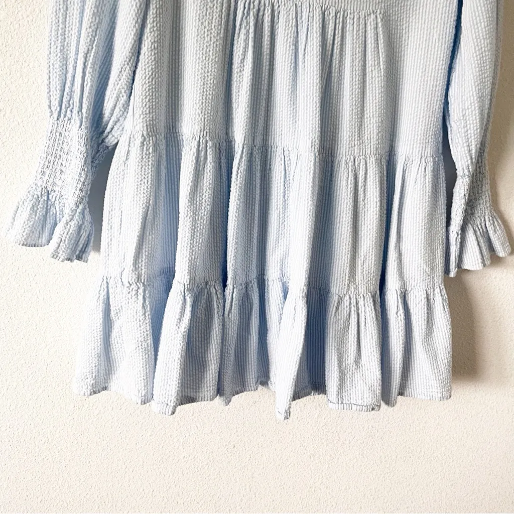 O.P.T Seersucker Stripe Printed V - Image 5