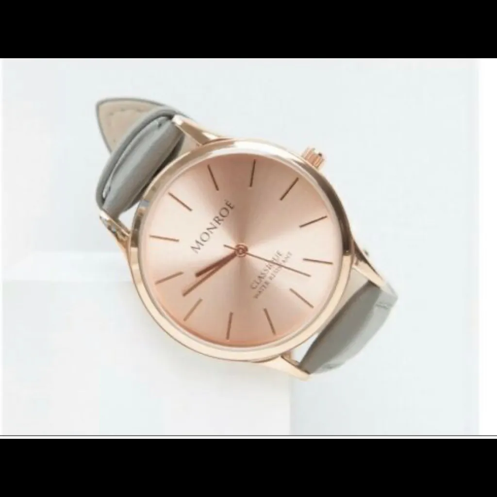 New in packaging Monroe‎ Classique Watch in Sunburst Solerose Gray - Image 11